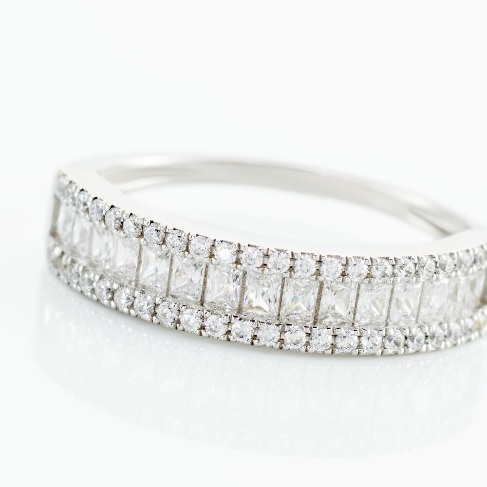 Bague Or Blanc Jacklyn Oxyde De Zirconium - Bagues avec pierre Femme | Marc Orian