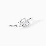 Boucles D'oreilles Grimpantes Adonia Argent Blanc Oxyde De Zirconium - Piercings d'oreilles Femme | Marc Orian