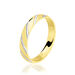 Alliance Strie Fantaisie Demi Jonc Classique Or Bicolore - Alliances duo Unisex | Marc Orian