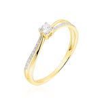 Bague Solitaire Asia Or Jaune Diamant - Parures de mariage Femme | Marc Orian
