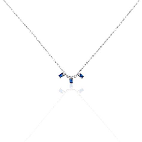Collier Argent Blanc Augusts Oxydes De Zirconium - Colliers avec pierres Femme | Marc Orian