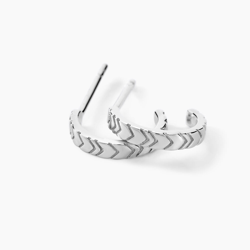 Cr&eacute;oles Jolene Argent Blanc - Cr&eacute;oles Femme | Marc Orian