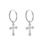 Cr&eacute;oles Angel Argent Blanc Oxyde De Zirconium - Cr&eacute;oles Femme | Marc Orian