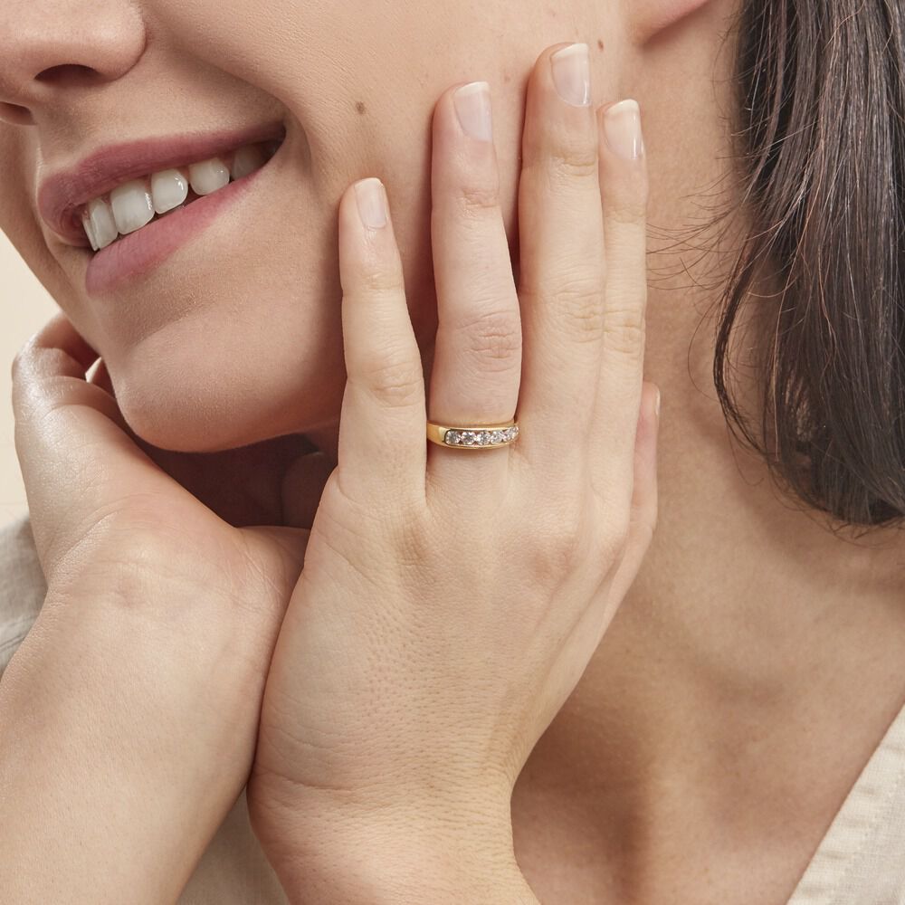 Alliance Giulia Or Jaune Diamant - Alliances avec pierres Femme | Marc Orian