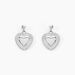 Boucles D'oreilles Pendantes Cœur Ardent Argent Blanc - Pendantes Femme | Marc Orian