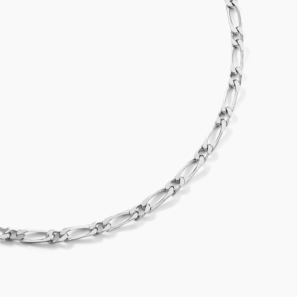 Cha&icirc;ne Anilo Maille Altern&eacute;e Argent Blanc - Chaines Homme | Marc Orian
