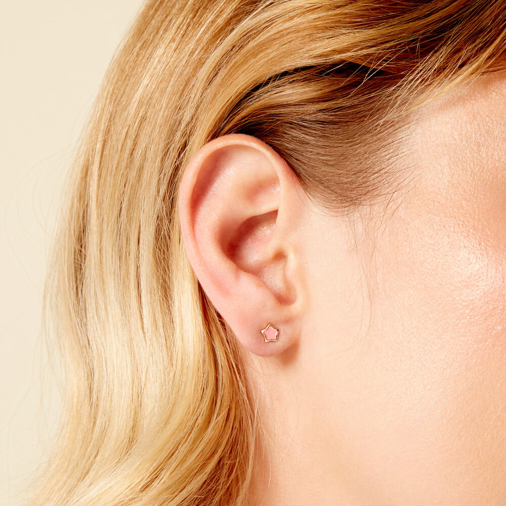 Boucles D'Oreilles Puces Taavi Or Jaune - Puces Enfant | Marc Orian