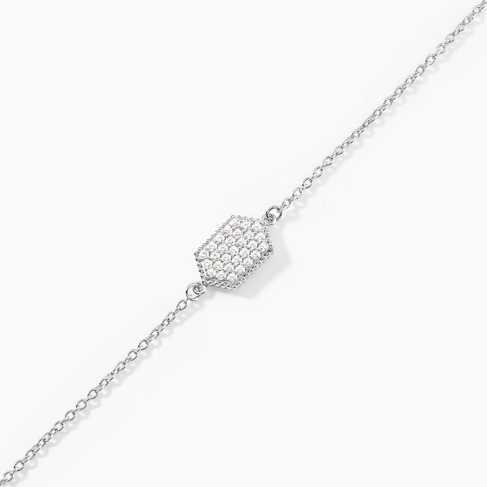 Bracelet Nawele Argent Blanc Oxyde De Zirconium - Nouveautés Femme | Marc Orian