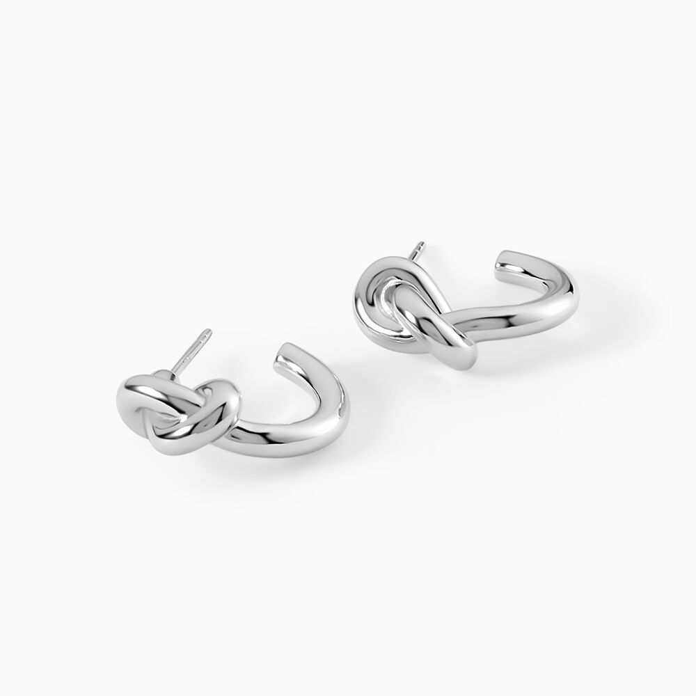 Cr&eacute;oles Haria Argent Blanc - Cr&eacute;oles Femme | Marc Orian