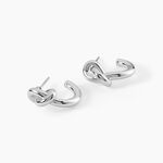 Cr&eacute;oles Haria Argent Blanc - Cr&eacute;oles Femme | Marc Orian