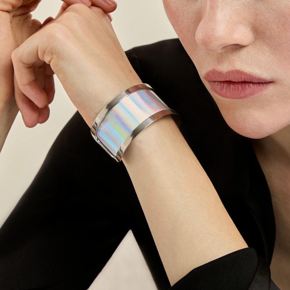 Bracelet Jonc Kayssi Acier Blanc - Bracelets joncs Femme | Marc Orian
