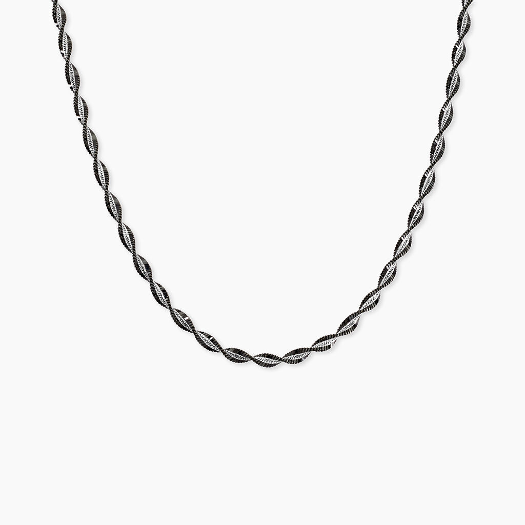 Collier Abie Torsade Argent Bicolore - Colliers fantaisie Femme | Marc Orian