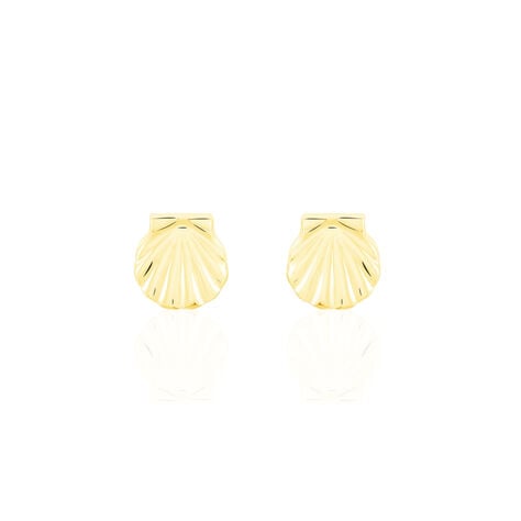 Boucles D'oreilles Puces Franzine Coquillage Or Jaune - Puces Femme | Marc Orian