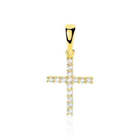 Pendentif Canice Croix Or Jaune Oxyde De Zirconium - Pendentifs Femme | Marc Orian