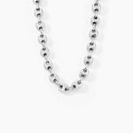 Collier Carrus Maille Grain De Cafe Argent Blanc - Chaines Homme | Marc Orian