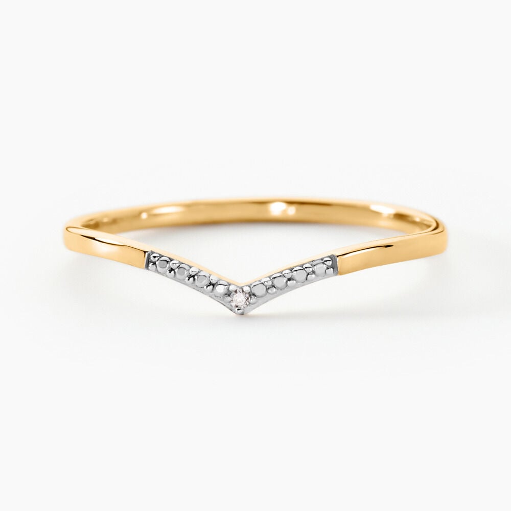Bague Or Jaune Kaitlynn Diamant - Parures de mariage Femme | Marc Orian