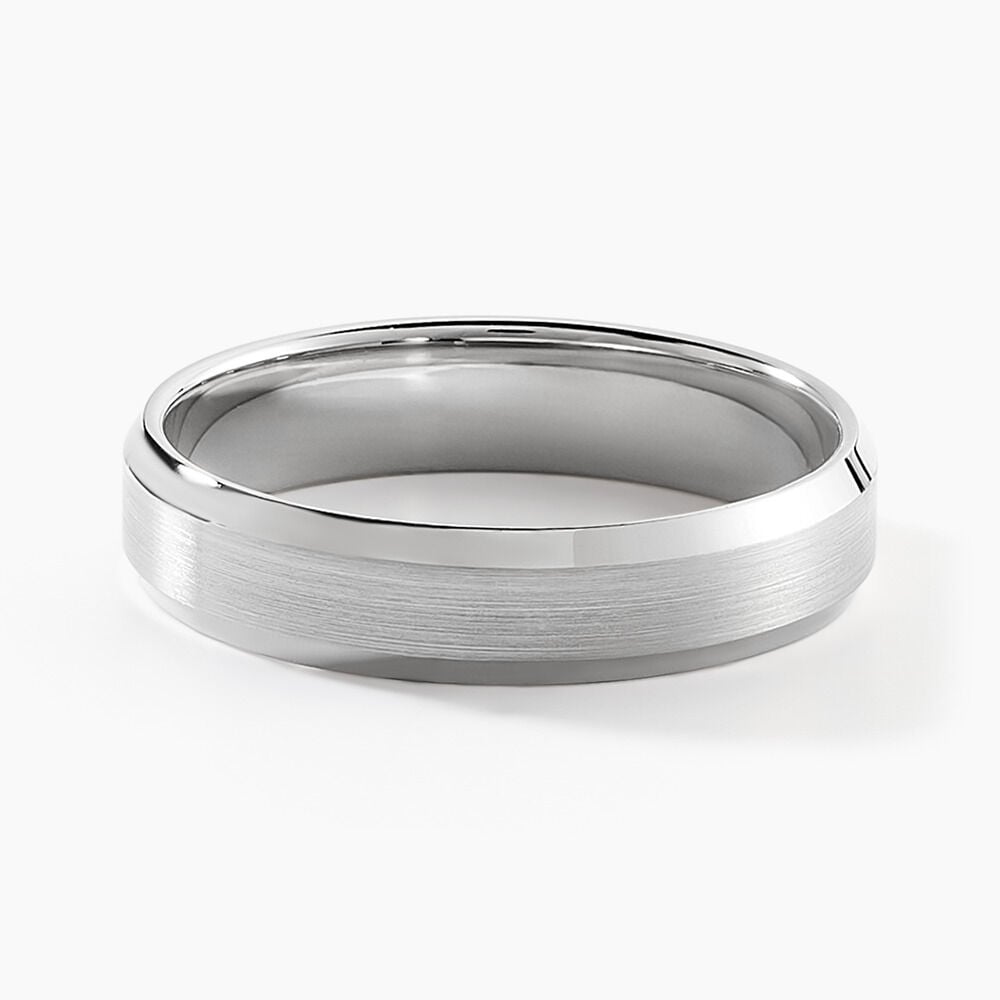 Alliance Berit Palladium Ruban Biseauté - Alliances personnalisées Unisex | Marc Orian