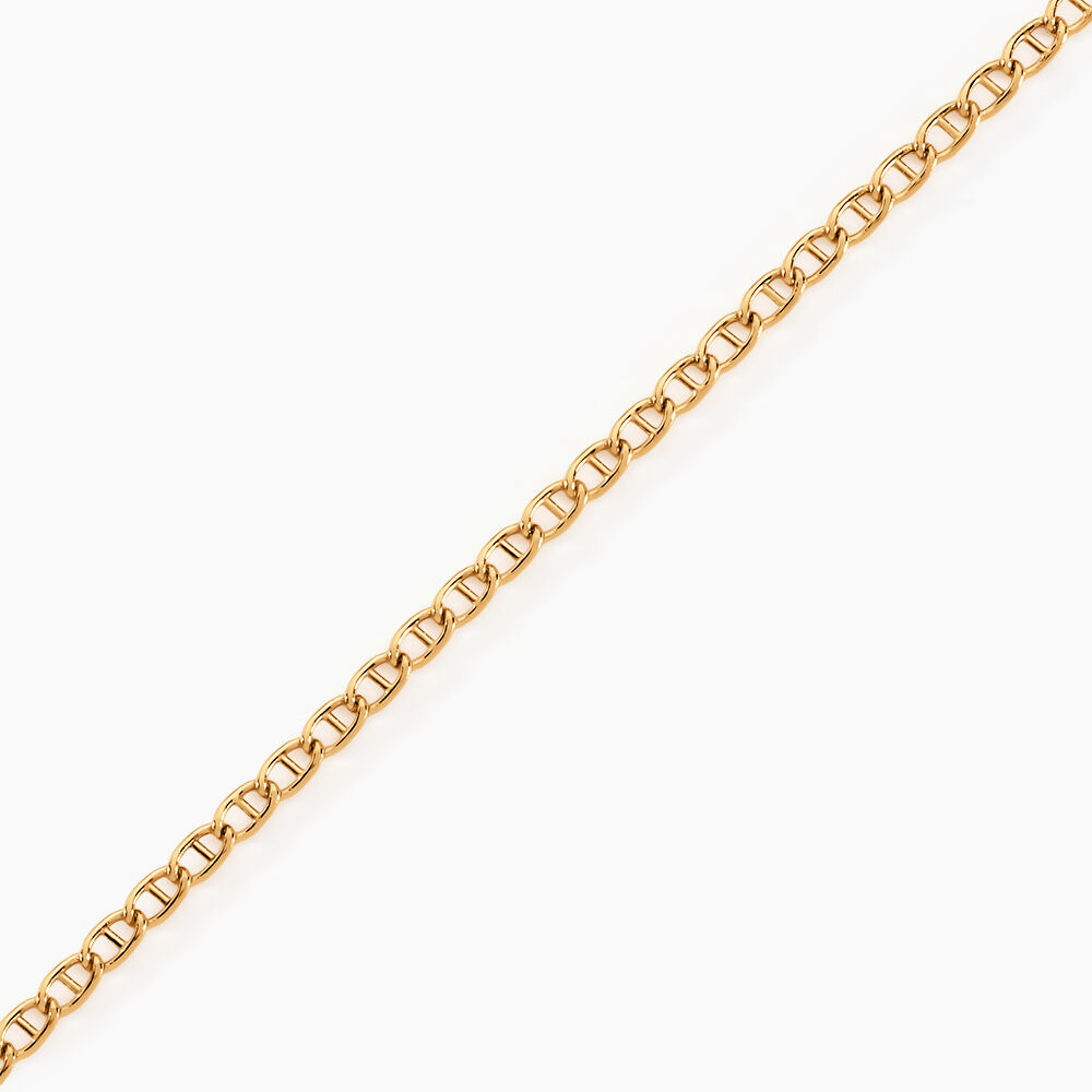 Bracelet Capucin Or Jaune Maille Marine Plate - Bracelets mailles Femme | Marc Orian