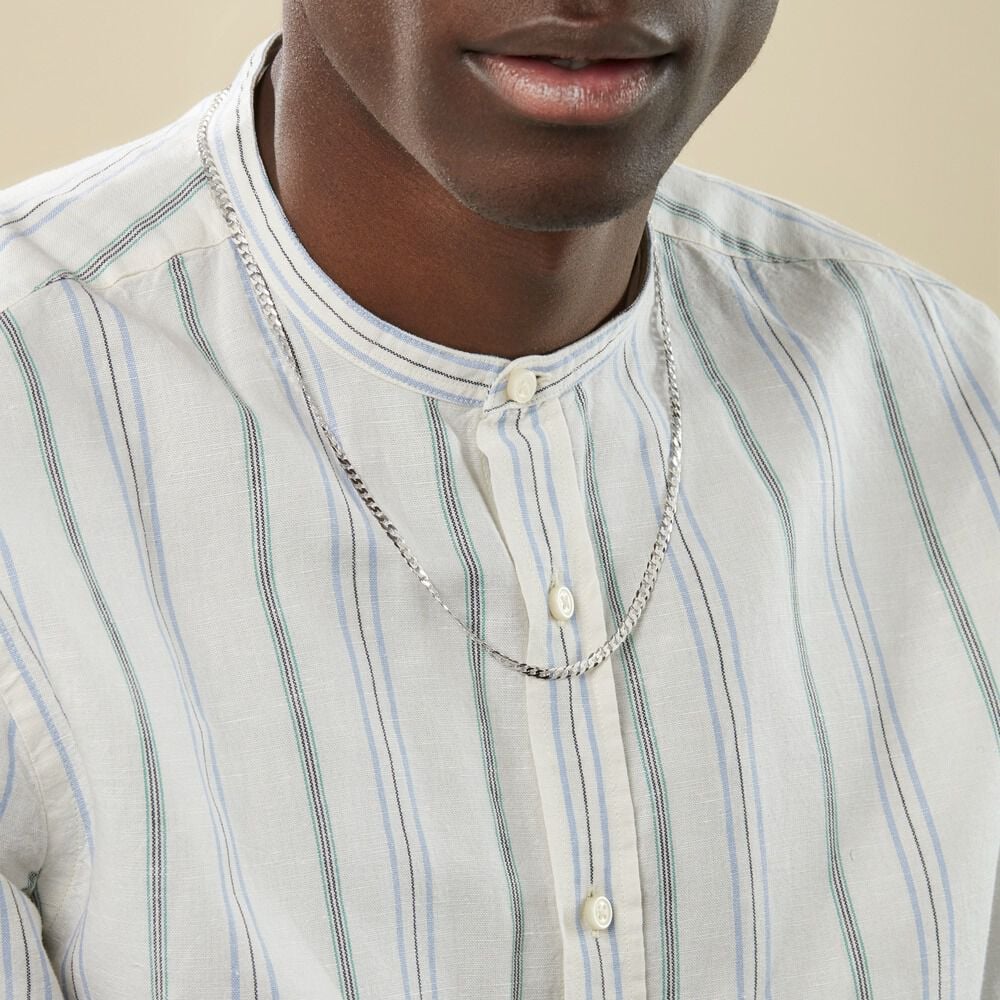 Collier Casper Argent Blanc - Chaines Homme | Marc Orian