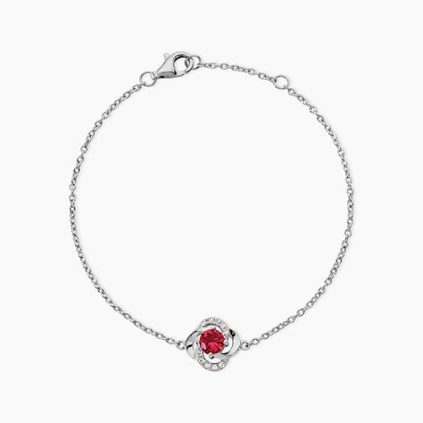 Bracelet Argent Blanc Clover Verre Oxydes De Zirconium - Bracelets fantaisie Femme | Marc Orian