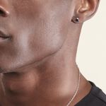 Boucles D'oreilles Puces Edy Serti Clos Or Blanc Saphir - Puces Femme | Marc Orian