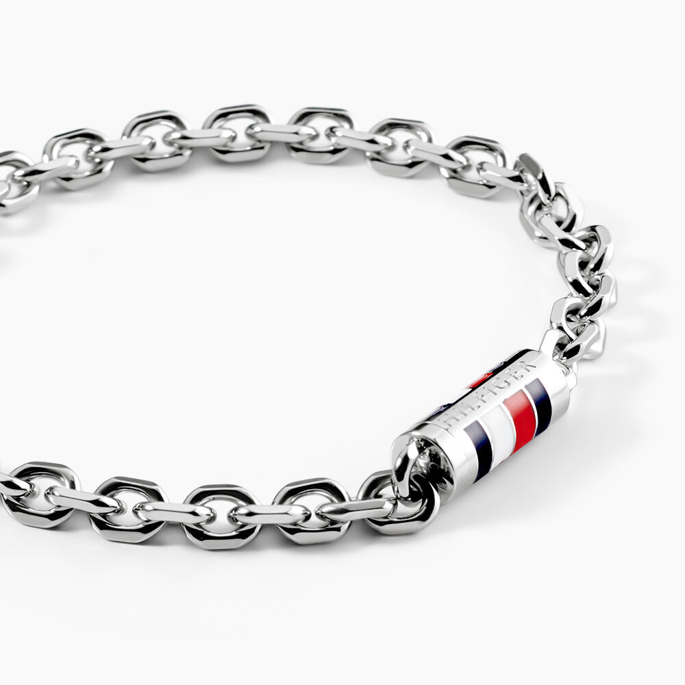 Bracelet Tommy Hilfiger Bruce Chain Acier Blanc - Bracelets cha&icirc;nes Homme | Marc Orian