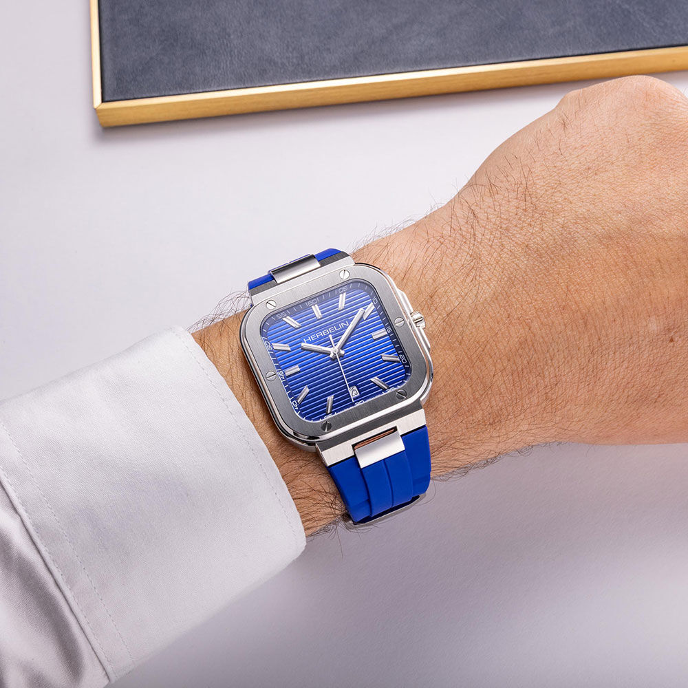 Montre Herbelin Cap Camarat Square Bleu - Montres étanches Homme | Marc Orian