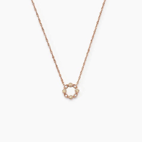 Collier Eugenie Argent Rose Oxyde De Zirconium - Colliers avec pierres Femme | Marc Orian