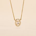 Collier Classical Plaqu&eacute; Or Jaune Oxyde De Zirconium - Colliers avec pierres Femme | Marc Orian