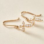 Boucles D'oreilles Pendantes Chastity Or Jaune Oxyde De Zirconium - Pendantes Femme | Marc Orian