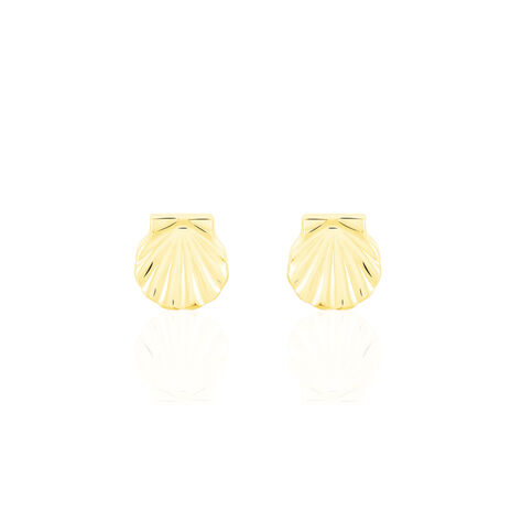 Boucles D'oreilles Puces Franzine Coquillage Or Jaune - Puces Femme | Marc Orian