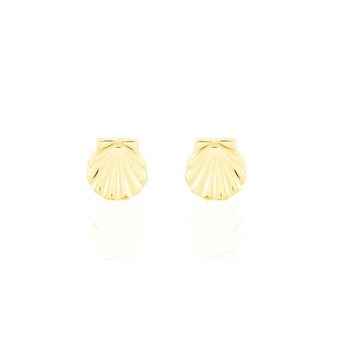 Boucles D'oreilles Puces Franzine Coquillage Or Jaune - Clous d'oreilles Femme | Marc Orian