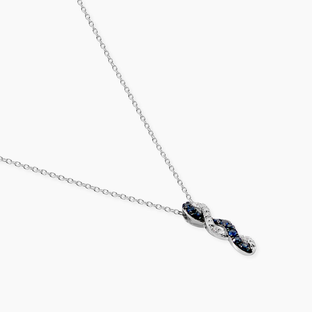 Collier Ligera Or Blanc Saphir Et Diamant - Colliers avec pierres Femme | Marc Orian