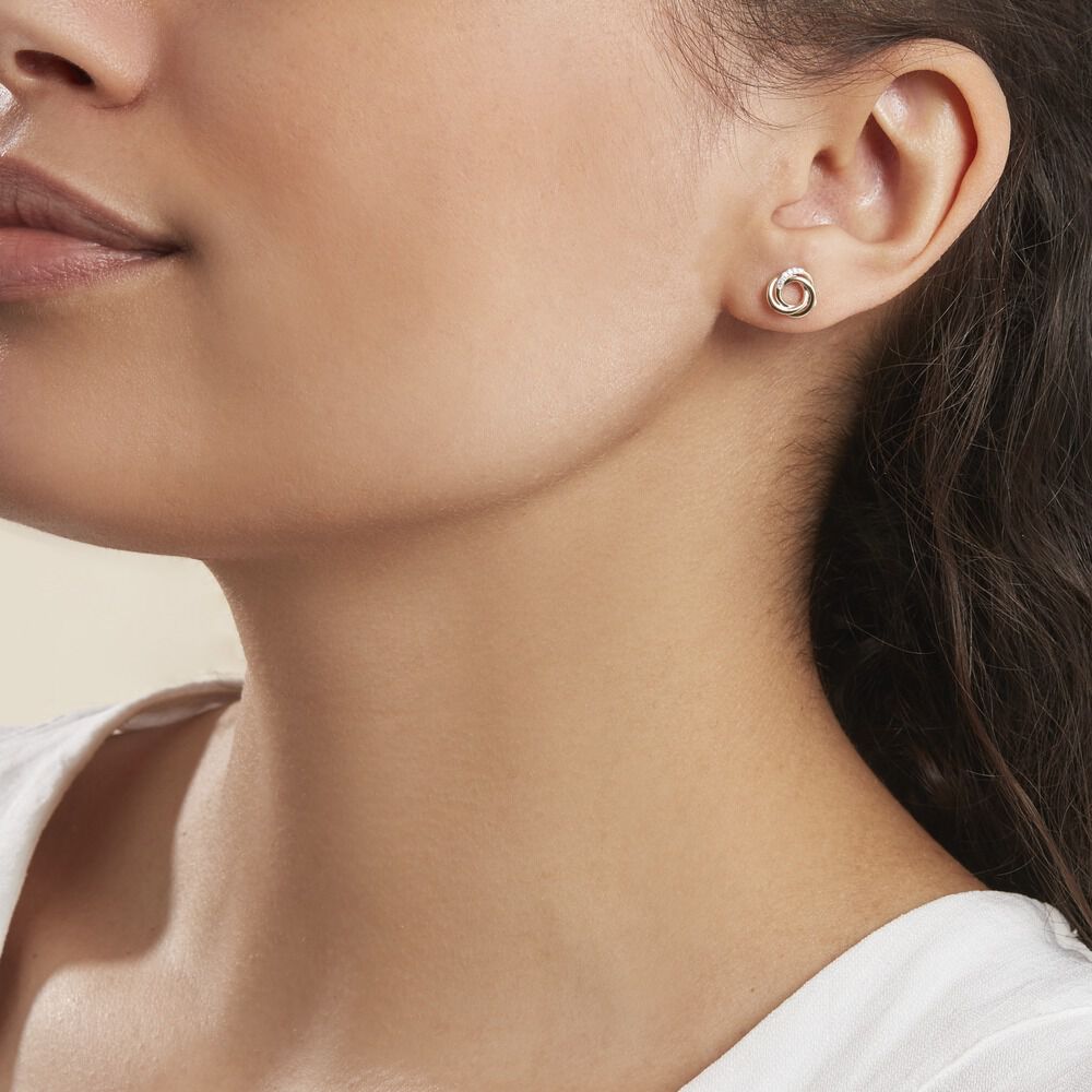 Boucles D'oreilles Puces Syrena Or Jaune Diamant -  Femme | Marc Orian