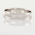 Alliance Marwan Ruban Bomb&eacute; Or Blanc - Alliances duo Unisex | Marc Orian