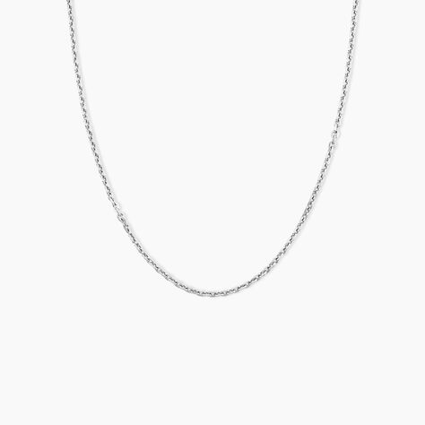 Cha&icirc;ne Claudine Argent Blanc - Colliers fantaisie Homme | Marc Orian
