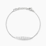 Bracelet Aliah Argent Blanc Oxyde De Zirconium - Bracelets fantaisie Femme | Marc Orian
