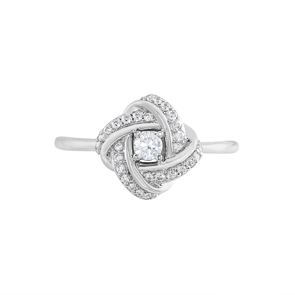 Bague Anasthase Argent Blanc Oxyde De Zirconium - Solitaires Femme | Marc Orian
