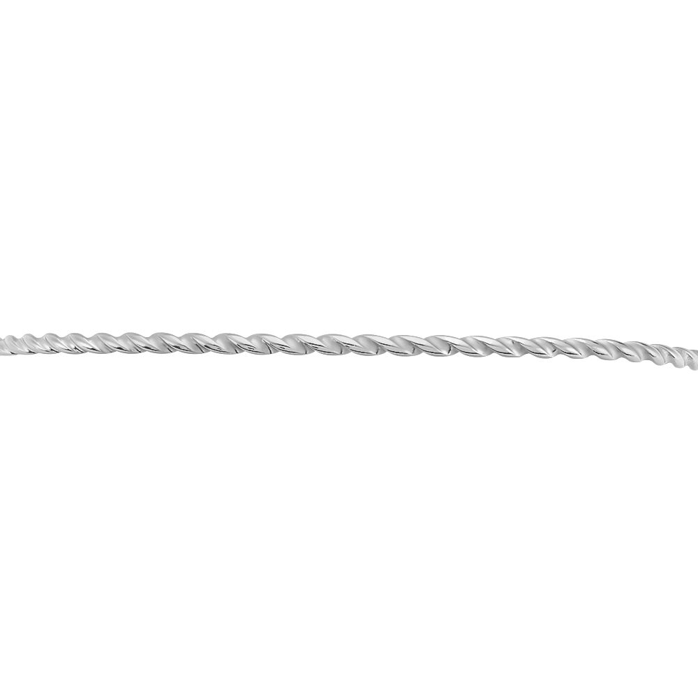 Bracelet Jonc Twist Argent Blanc - Bracelets joncs Femme | Marc Orian