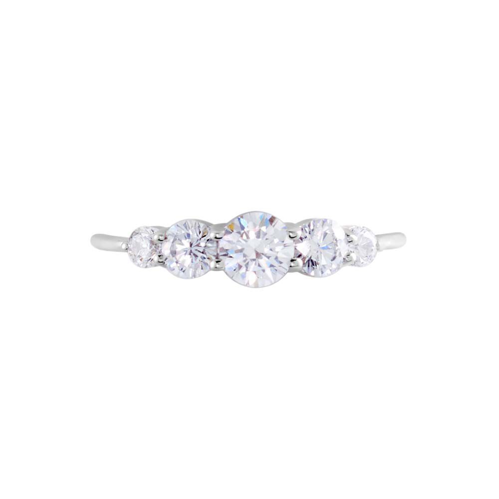 Bague Or Blanc Sibyllina Oxydes De Zirconium - Solitaires Femme | Marc Orian