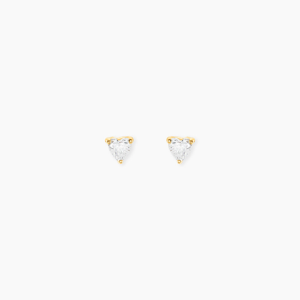 Bijoux D'Oreilles Ruchel Or Jaune Diamant Synth&eacute;tique - Piercings d'oreilles Femme | Marc Orian