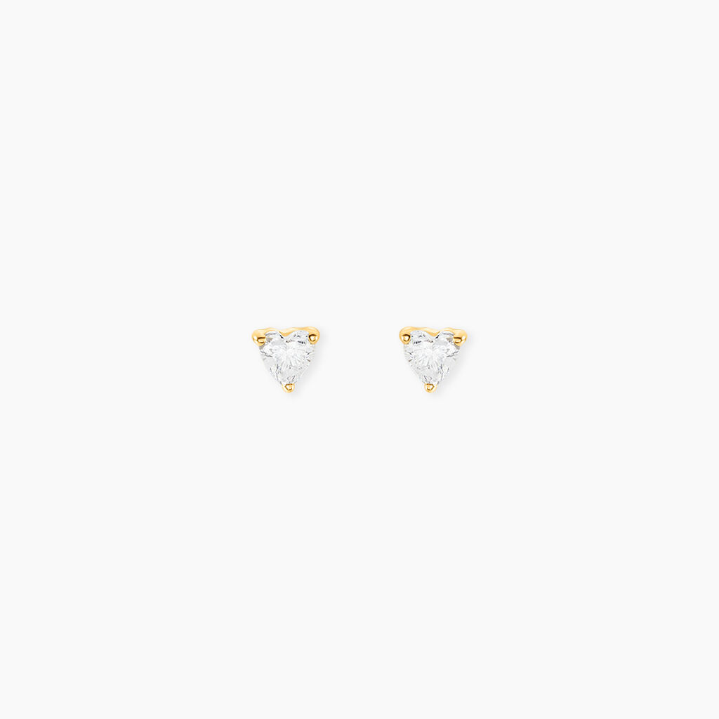 Bijoux D'Oreilles Ruchel Or Jaune Diamant Synth&eacute;tique - Piercings d'oreilles Femme | Marc Orian