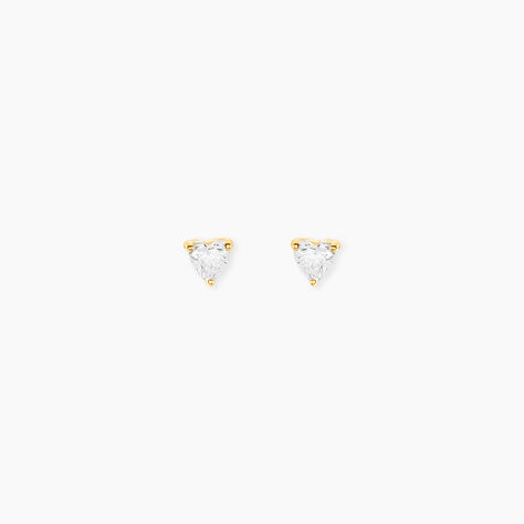 Bijoux D'Oreilles Ruchel Or Jaune Diamant Synth&eacute;tique - Piercings d'oreilles Femme | Marc Orian