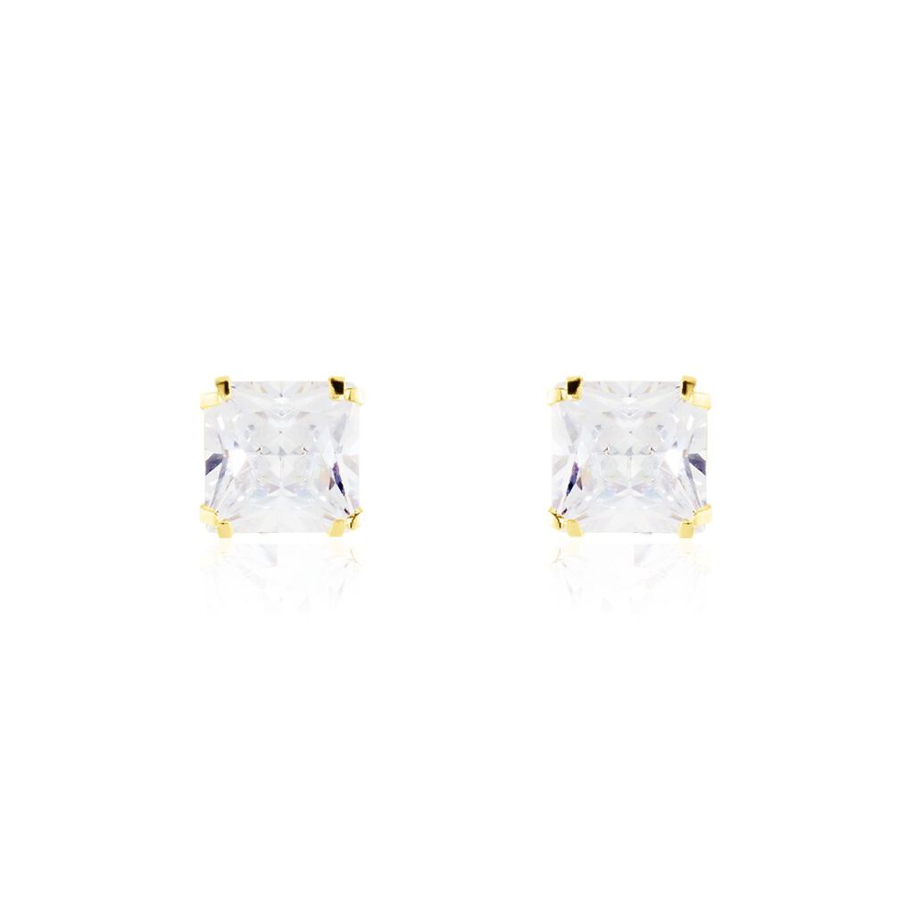 Boucles D'oreilles Puces Or Jaune Doreen Oxydes De Zirconium - Puces Famille | Marc Orian