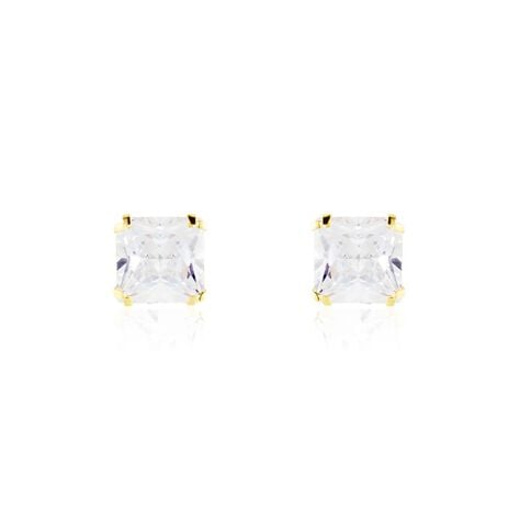 Boucles D'oreilles Puces Or Jaune Doreen Oxydes De Zirconium - Puces Famille | Marc Orian
