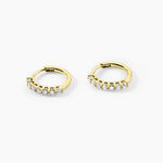 Cr&eacute;oles Kean Or Jaune Diamant Synth&eacute;tique - Boucles d'oreilles mariage Femme | Marc Orian