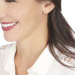 Boucles D'oreilles Puces Kadidjatou Or Rose Oxyde De Zirconium - Puces Famille | Marc Orian