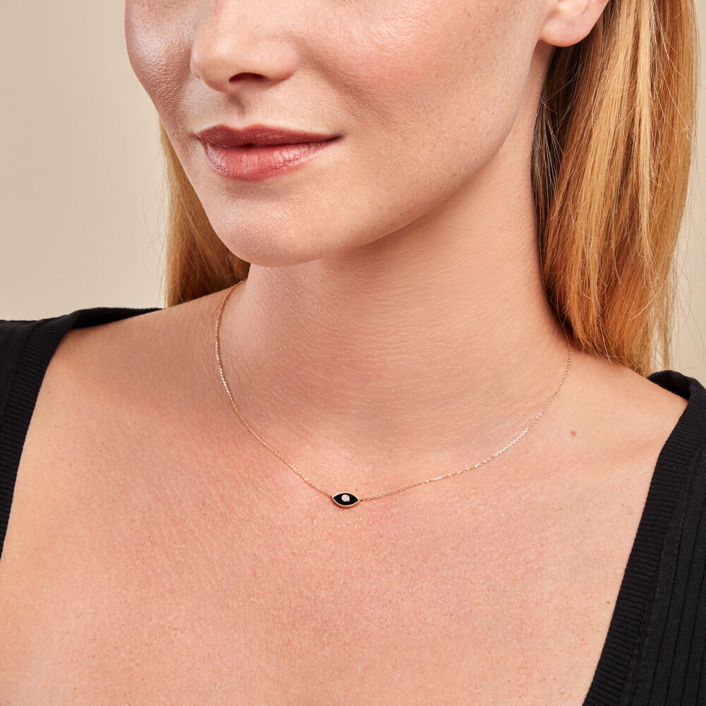 Collier Matiasma Or Jaune Onyx Diamant - Colliers avec pierres Femme | Marc Orian