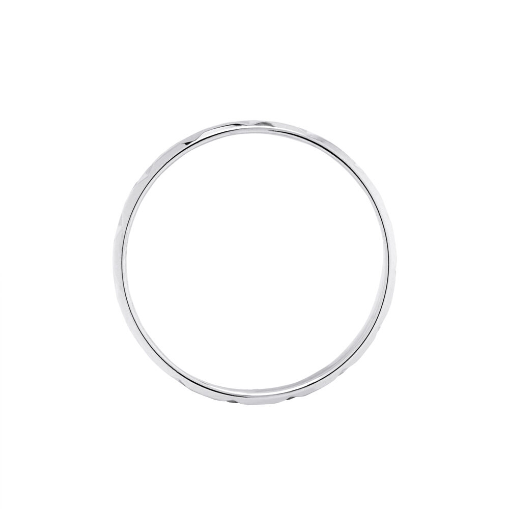 Alliance Herveva Ruban Plat Or Blanc - Alliances duo Unisex | Marc Orian