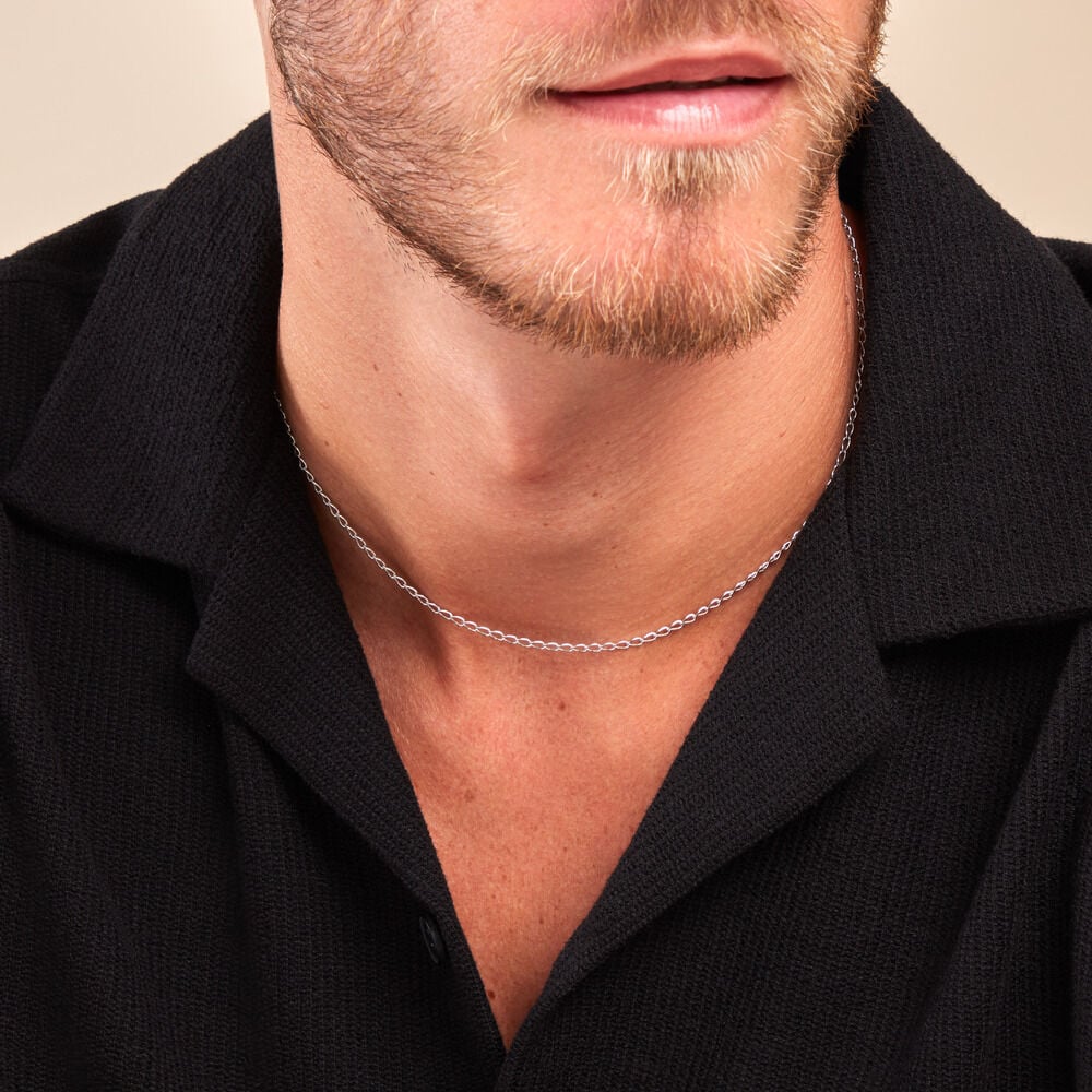 Collier Maille Nuncio Argent Blanc - Chaines Famille | Marc Orian